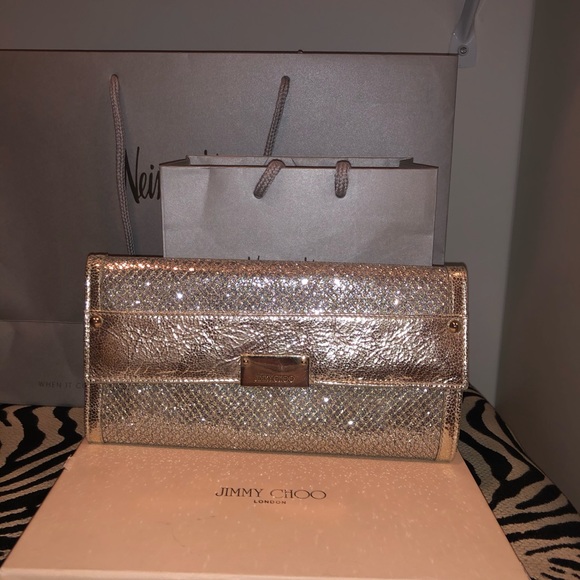Jimmy Choo Reese metallic Clutch - Picture 2 of 6